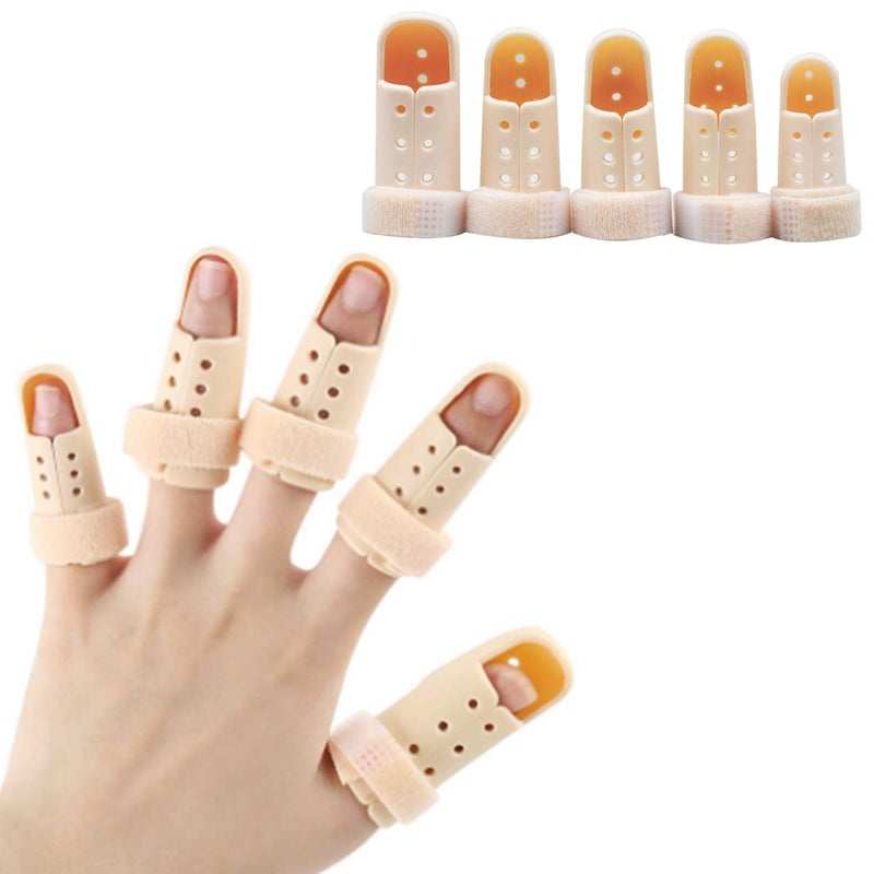 Yimanduo 5 Pieces Finger Splint Mallet Finger Support Straighten Finger Plastic Finger Protector for Finger Arthritis Trigger Finger and Finger Joint Pain - Image 3
