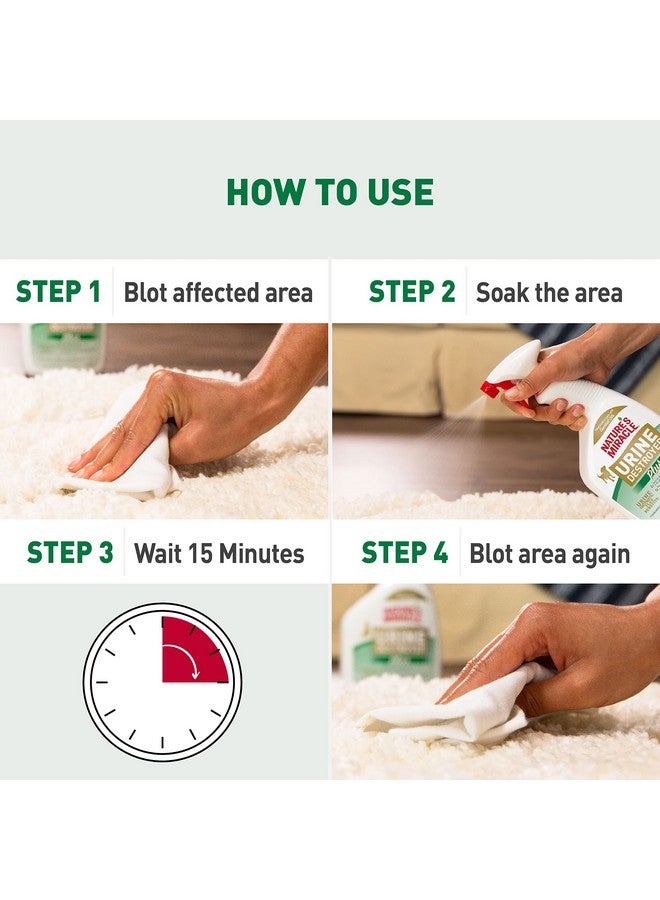 Nature's Miracle Urine Destroyer Plus For Cats, Enzymatic Formula For Severe Cat Urine Stains, 32 Oz - Image 5