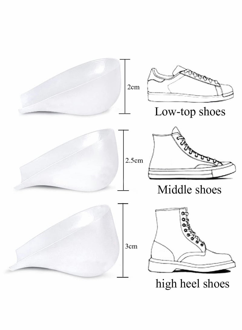 KASTWAVE Unisex Invisible Height Increase Insoles,3 Pairs Women Men Heel Pads Silicone Gel Lift Insole In Socks Cracked Foot Skin Care Tool  - Image 2
