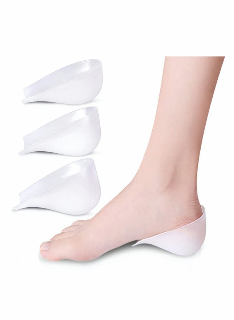 KASTWAVE Unisex Invisible Height Increase Insoles,3 Pairs Women Men Heel Pads Silicone Gel Lift Insole In Socks Cracked Foot Skin Care Tool  - Image 1