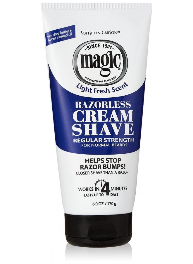 SoftSheen-Carson Magic Razorless Cream Shave Regular Strength Light Fresh Scent 6oz Tube - Image 2