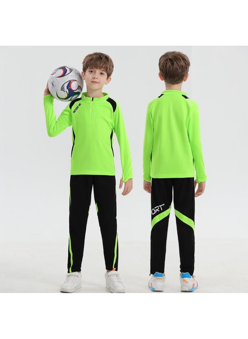 KUYING Children's Basketball Training Suit With Long Sleeves  - Image 1