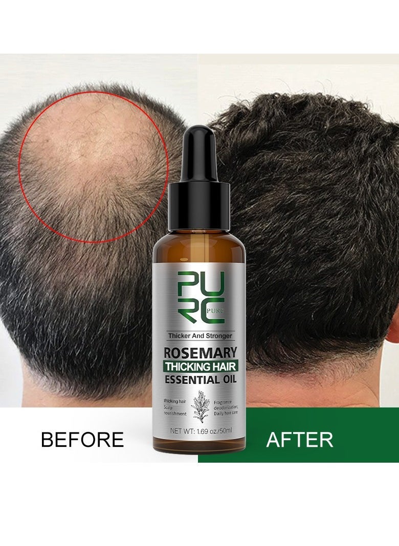 PURC Rosemary Hair Growth Oil, Nourishing Scalp Serum, Strengthening Treatment for Dry, Itchy Scalp, Promotes Thicker Hair for Men and Women (50ml) - Image 2