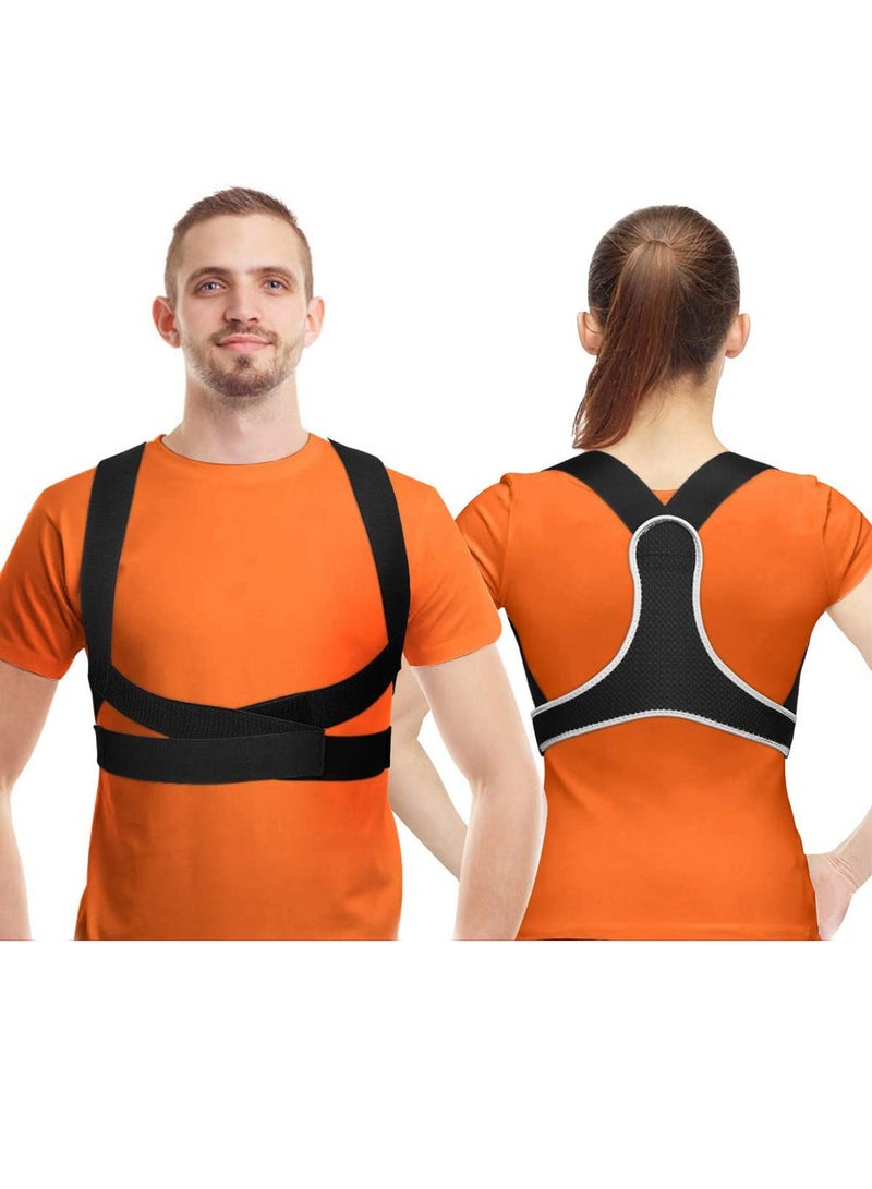Posture Corrector for Women Men,Ultra Thin Light Upper Back Support Brace for Clavicle,Neck,Back Shoulder Pain Relief,New Invisible Correction Hunchback Adjustable Sitting Posture Corrector (M) - Image 1