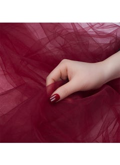 Generic Trendy Solid Color Lace Tulle Photography Background Prop Carmine 1*1.5 m 