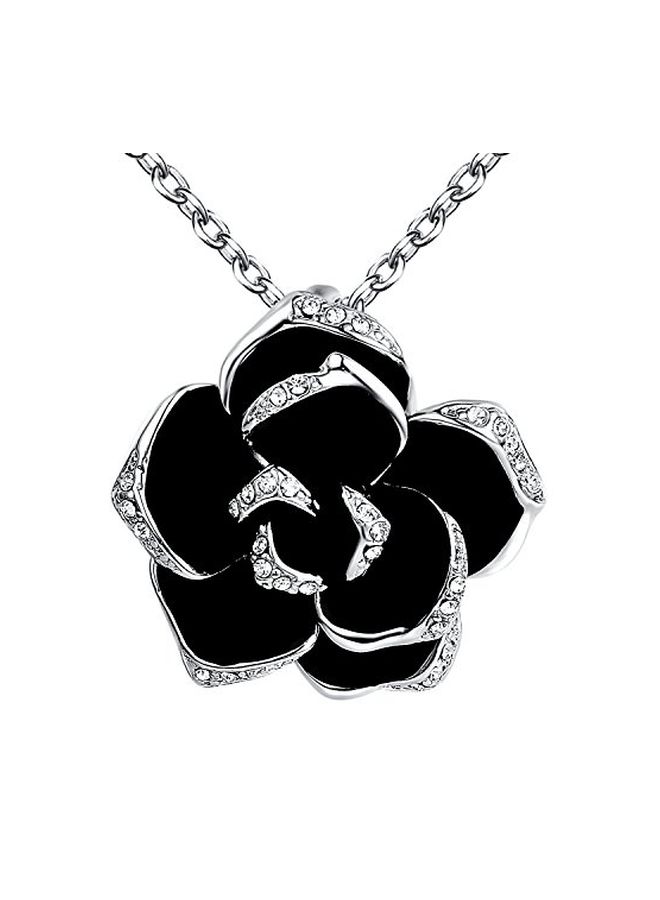 Yoursfs 18 Karat Rose Gold Plated Flower Lacing With Rhinestone Jewellery Set - Image 4