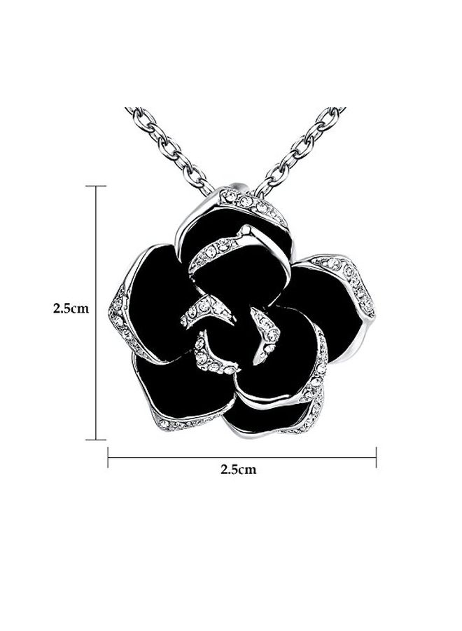 Yoursfs 18 Karat Rose Gold Plated Flower Lacing With Rhinestone Jewellery Set - Image 5