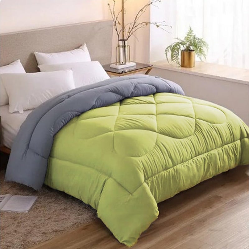 Line Sleep Fiber Winter Quilt - Double Face (Lemon*Grey, 180 * 220cm) - Image 1