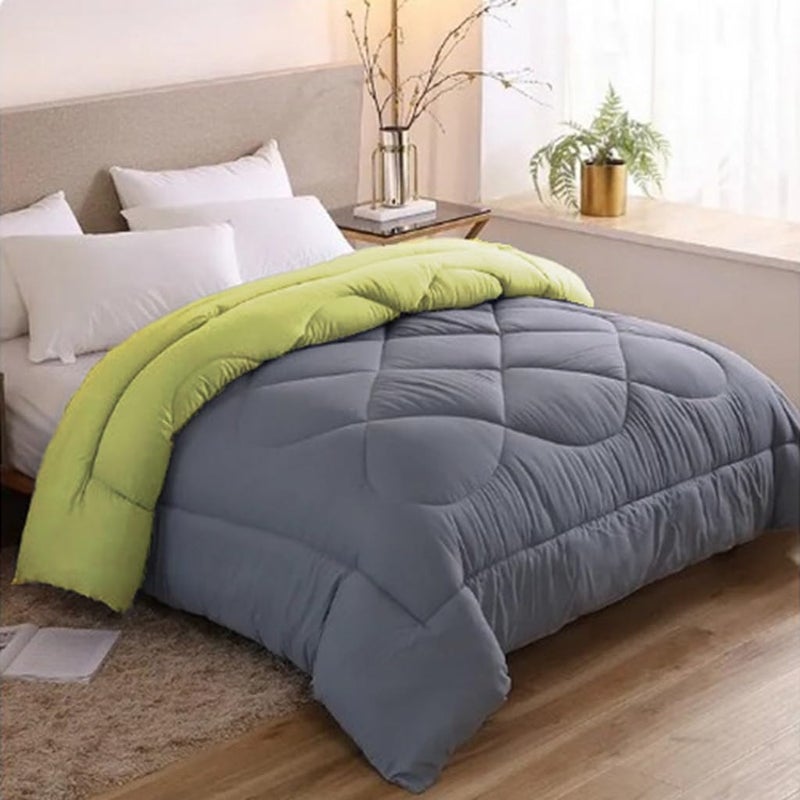 Line Sleep Fiber Winter Quilt - Double Face (Lemon*Grey, 180 * 220cm) - Image 2