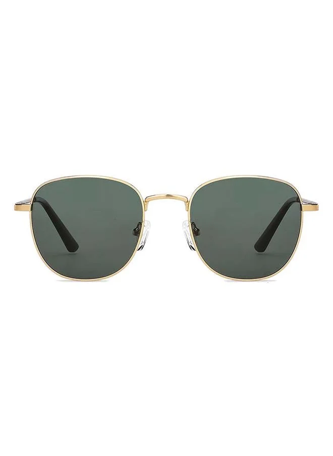 VINCENT CHASE Vintage Full Rim Round Frame Polarized & UV Protected Sunglasses VC S13119 - 51mm - Gold