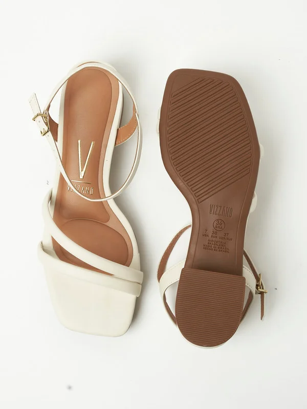 VIZZANO Vizzano Ladies Sandals With Back Strap Off White | Made In Brazil
