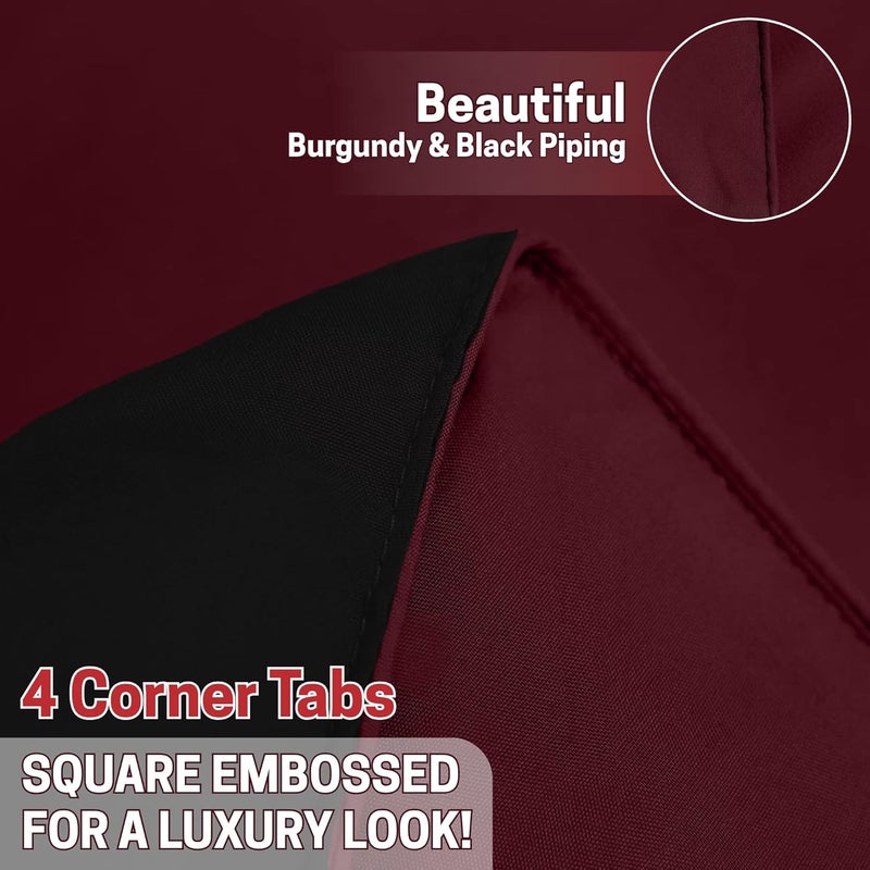 OSBED Reversible Bed Comforter - Lightweight & Soft Down Alternative (Burgundy/Black, 135 x 200cm) - Image 5