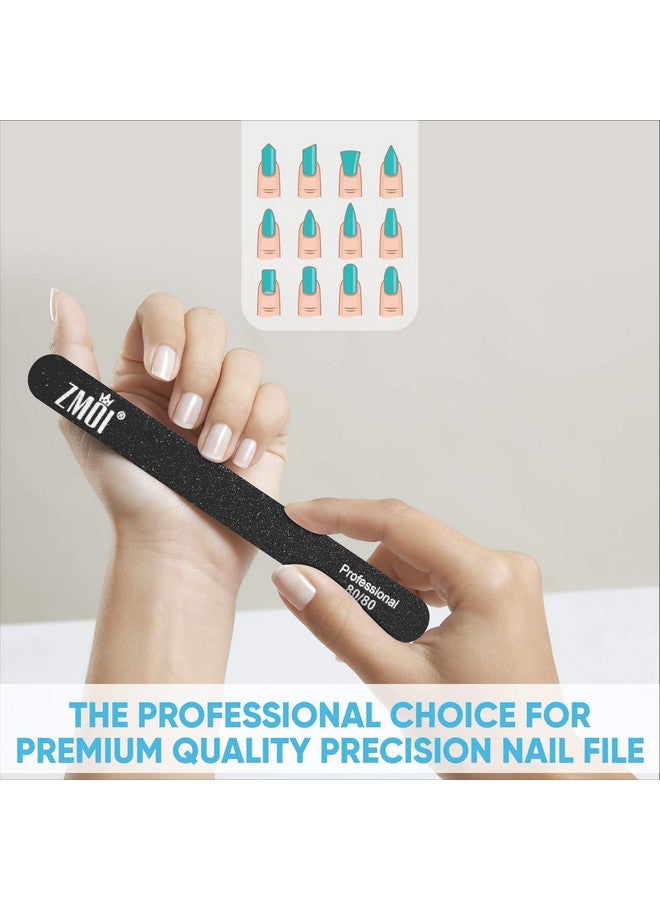 زد ام او اي مبرد أظافر احترافي، 12 قطعة، لوح إيموري مزدوج الجوانب، قابل للغسل، 80/80 حبيبة للأظافر الأكريليك/الجل، تصميم مقاوم للماء ومتين، مريح وعملي، مثالي للاستخدام المنزلي في الصالونات - Image 3