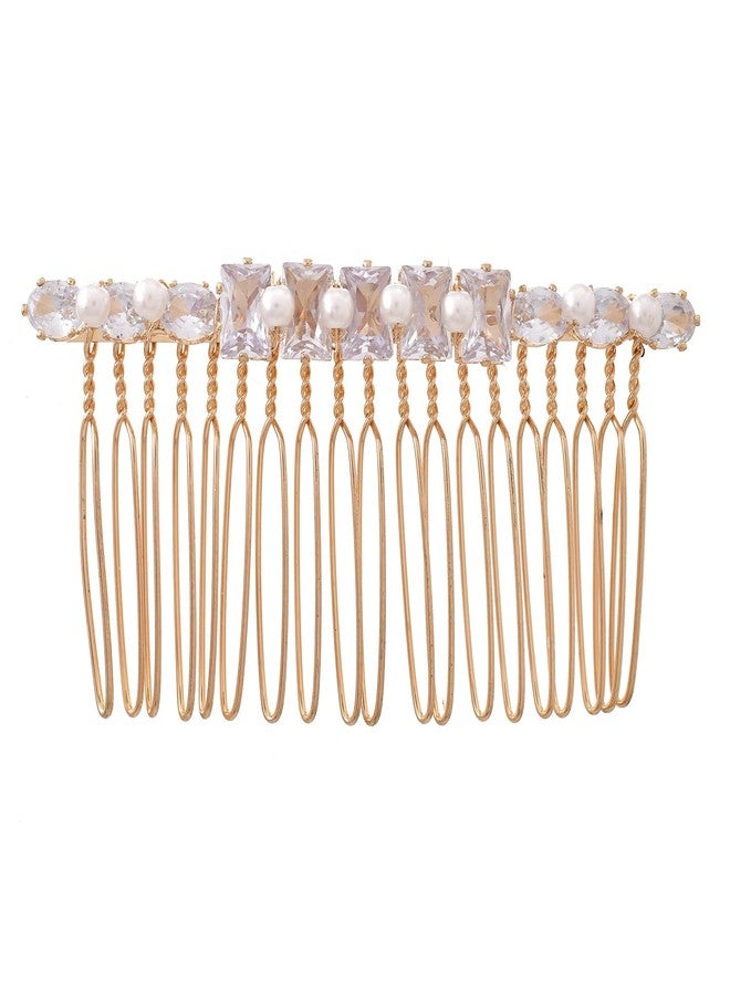 VOYLLA Royal Romance Viviana Comb Pin Hair Accessories|Comb Pin Hair Accessories For Women|Women Hair Accessories|Gift For Women|American Diamond|Wedding|Cocktail|Love|Heart|Party|Valentine Gift - Image 2
