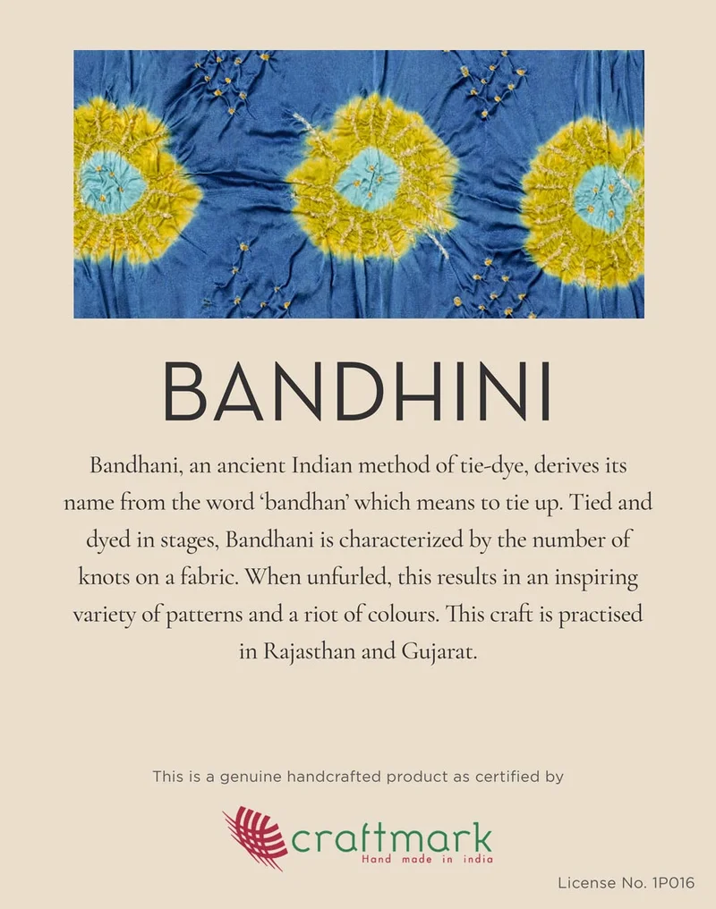 Fabindia Indigo Cotton Bandhani Top
