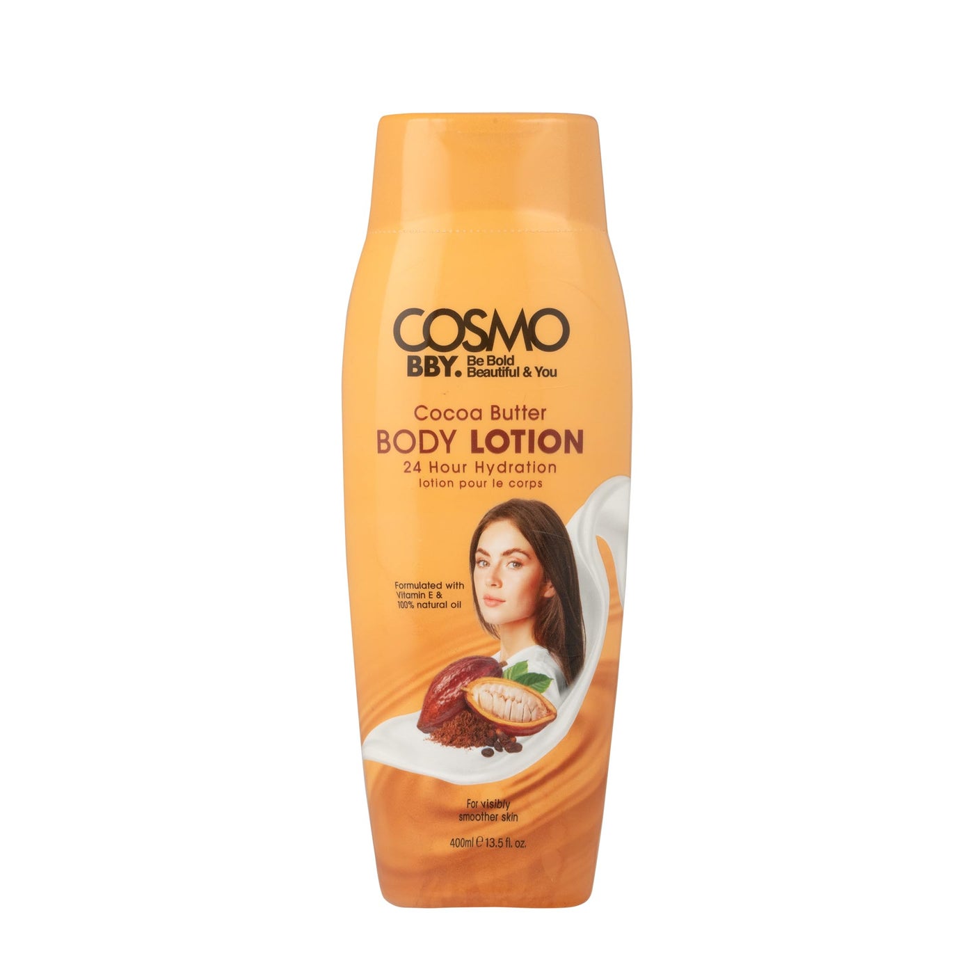 COSMO BBY Cocoa Butter Body Lotion – 24hour Hydration, Nourishing Moisturizer for Soft, Smooth, and Radiant Skin with Lightweight, Fast-Absorbing - 400ml