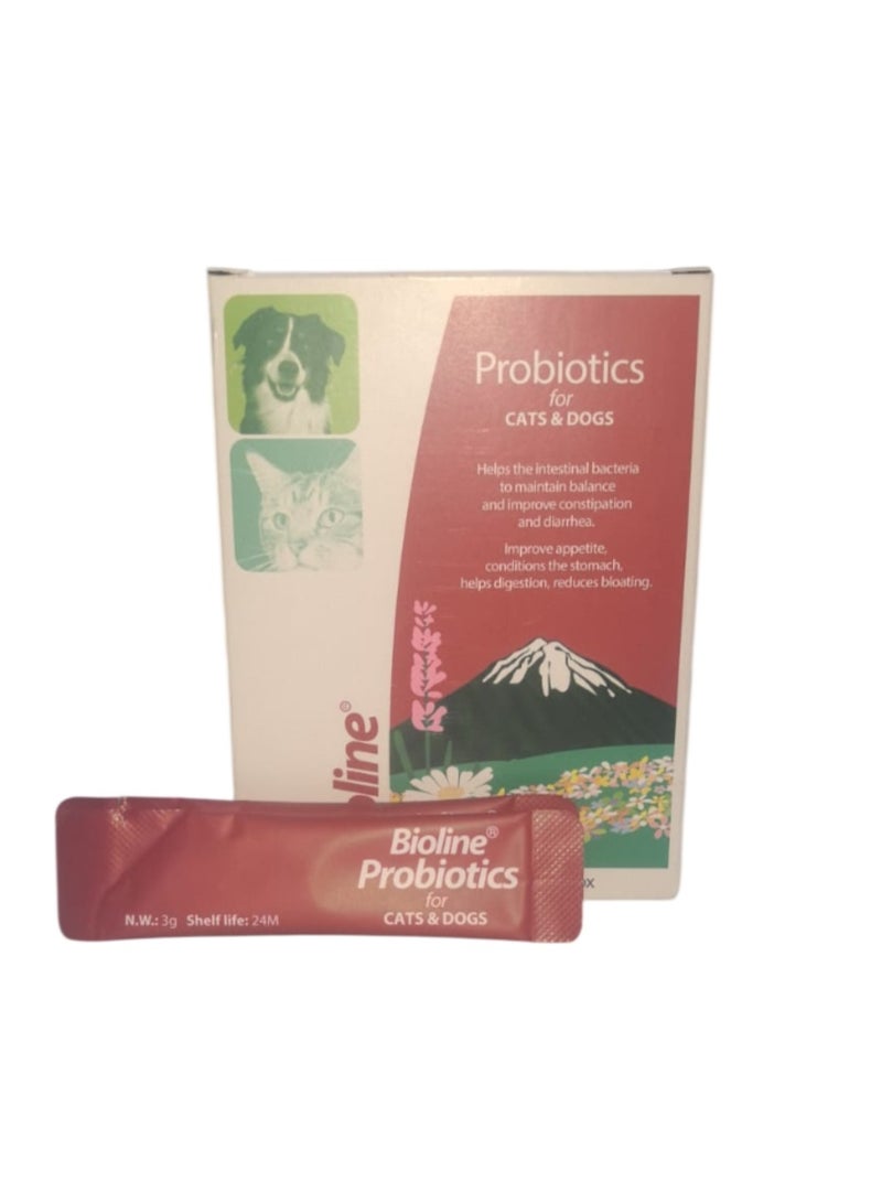 بايولاين بروبيوتيك نشط للكلاب والقطط 3 غرام × 10 - Image 1