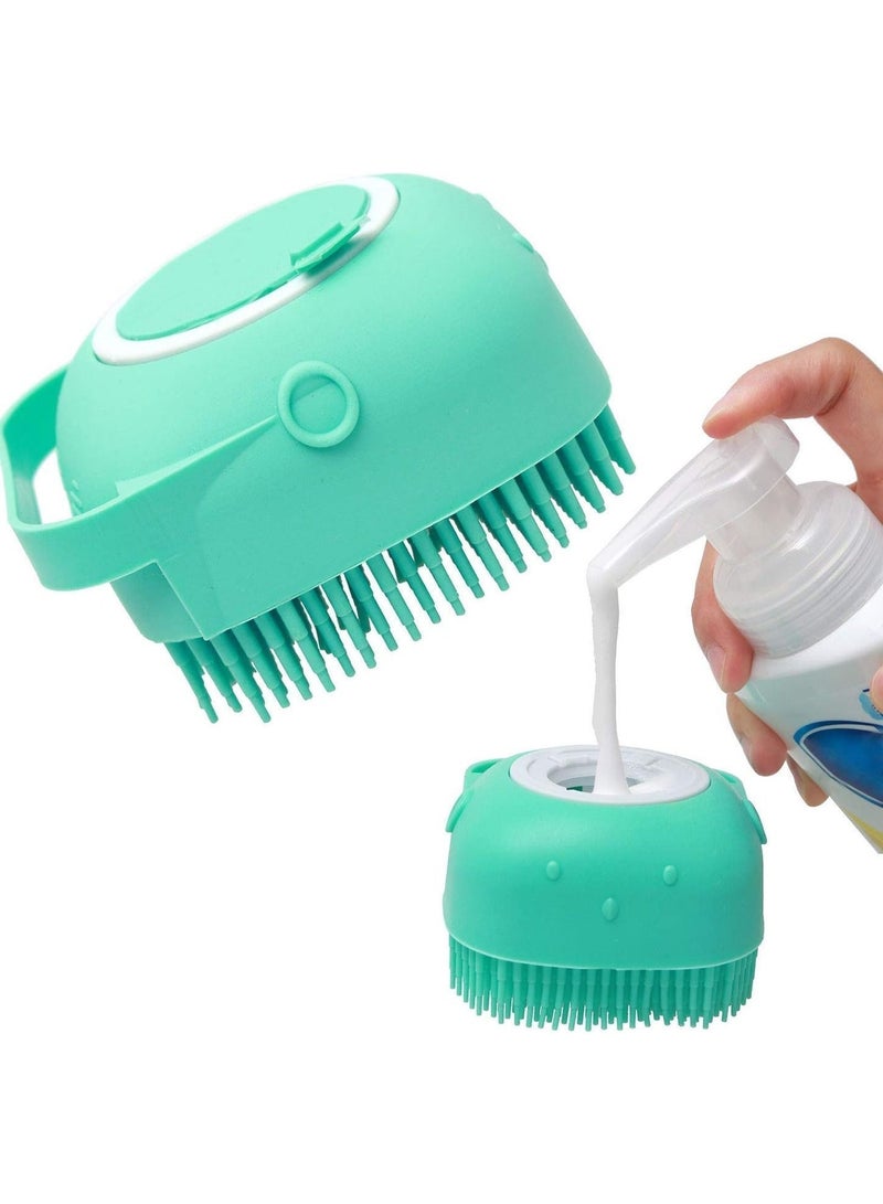 فرشاة استحمام الجسم والتدليك السيليكونية الناعمة مع موزع الشامبو - Image 1