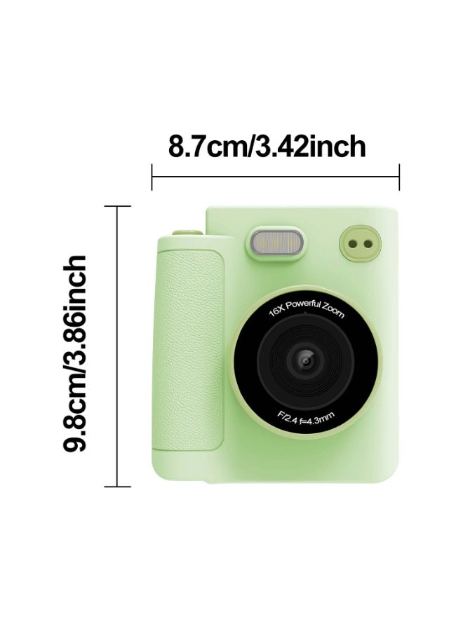 Kids Instant Print Camera 48M Pixel 1080P Video 16X Zoom Games Music Player Multiple Toy Camera Perfect For Boys Girls Birthday Holiday Gift - Image 2