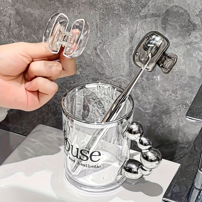 6 Pieces Toothbrush Head Protectors Easy Open Close Design for Home Travel Bathroom Office - Image 3