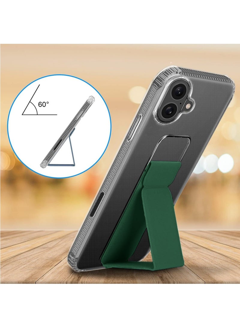 Wtech Apple iPhone 16 2024 TPU Hand Grip Air Pillow Case Cover - Clear/Dark Green - Image 2