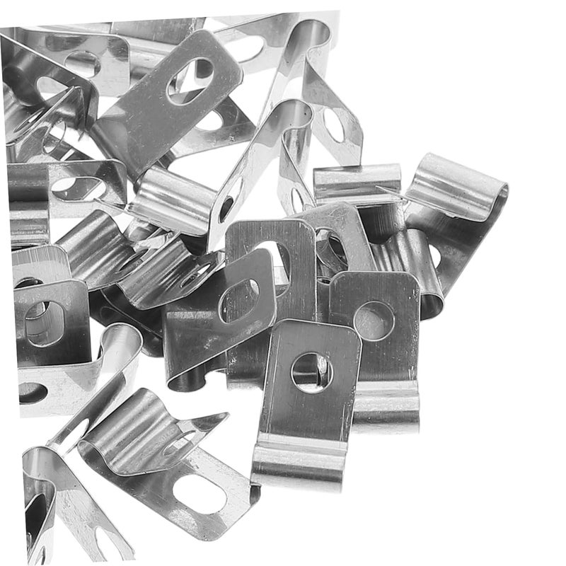 VICASKY 100pcs Fence Mounting Clamps Metal Wire Clips Stainless Steel for Wood Metal Vinyl Fencing Easy Installation - Image 3