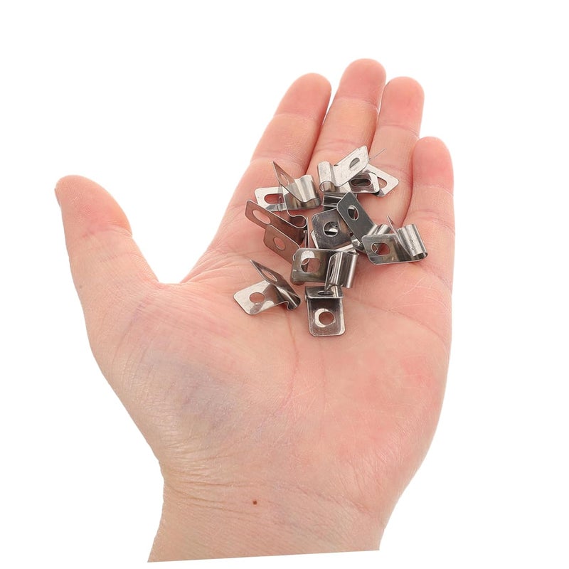 VICASKY 100pcs Fence Mounting Clamps Metal Wire Clips Stainless Steel for Wood Metal Vinyl Fencing Easy Installation - Image 4