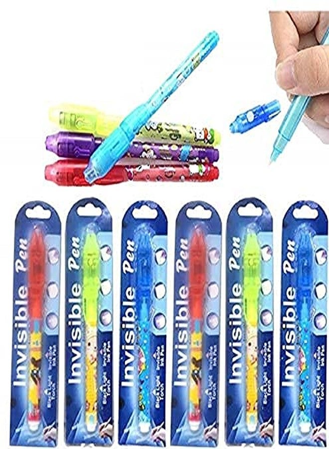 APCATIO invisible Ink Magic Pen (6 Pieces) with UV-Light Birthday Return Gifts for All Age Group(Assorted Colours) - Image 2