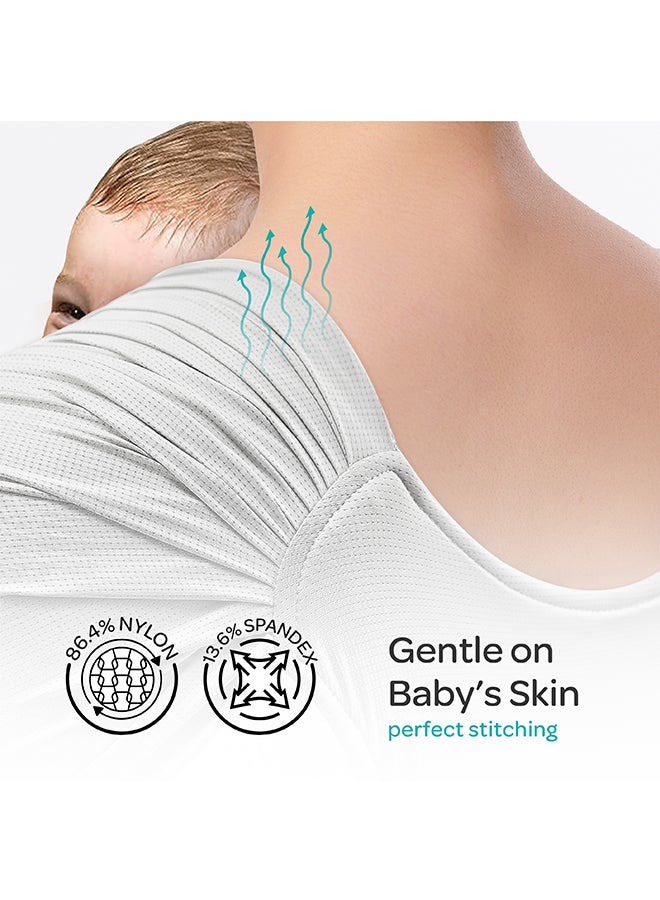 Moon KaryGo Baby Sling Carrier-Mid Grey Suitable From Birth - Image 5
