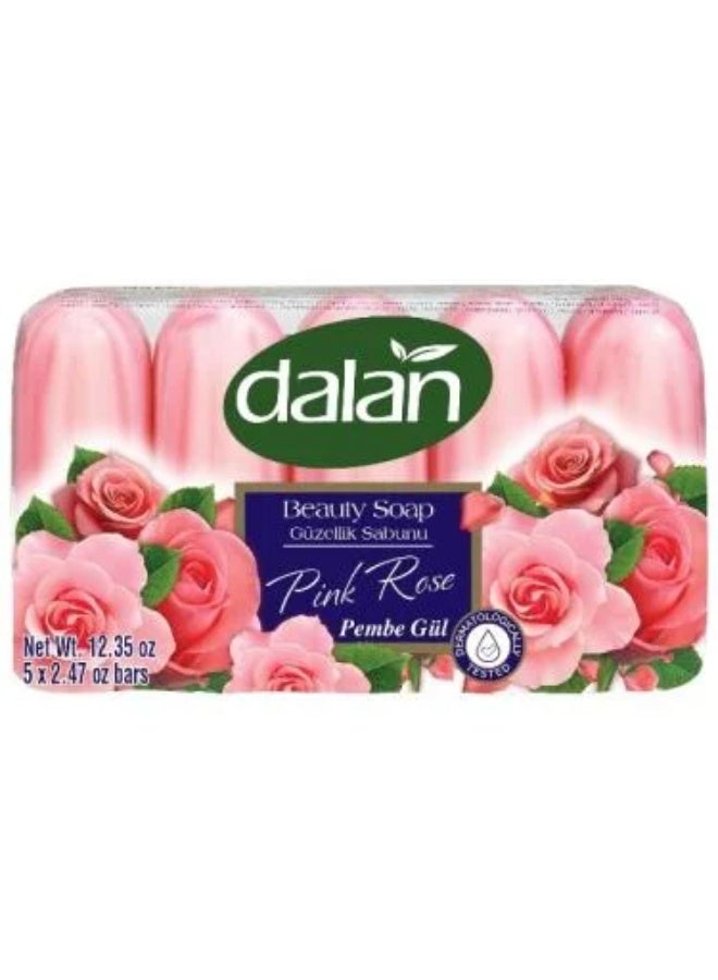 صابون الجمال بالورد الوردي  – 5 × 70 جرام