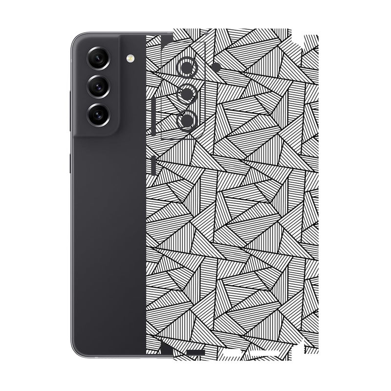 90STETHIX Compatible for Samsung Galaxy S21 FE (5G) Mobile Back Skin Screen Guard Protector (Coverage - Back+Camera+Sides) (Design-6) (143) - Image 1