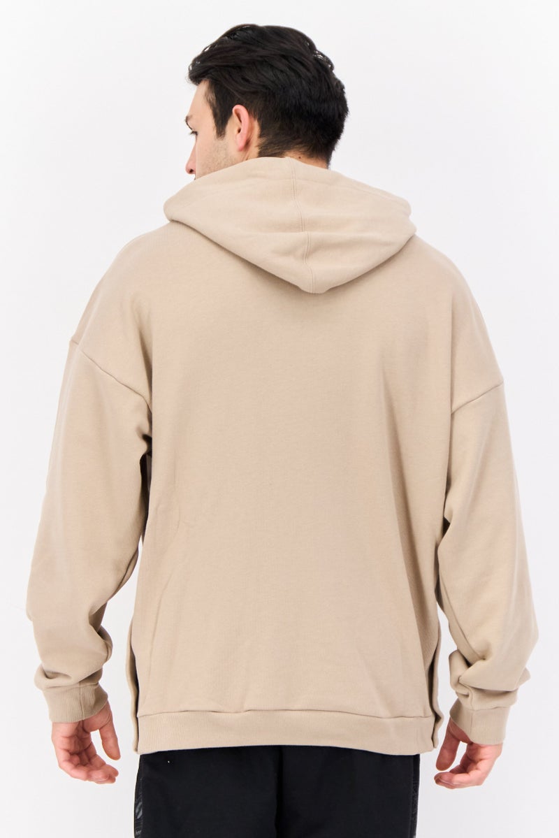 adidas Originals هودي رياضي للرجال بأكمام طويلة، بيج داكن - Image 2