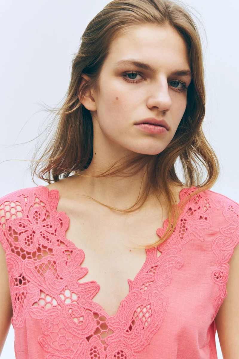 H&M  Broderie anglaise dress for Women | Best Price UAE