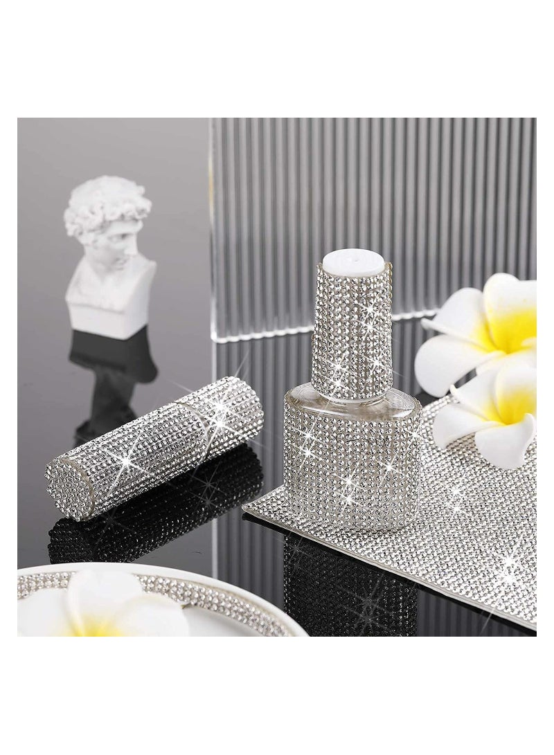 SYOSI Rhinestones Sticker Sheet Crystal Self-Adhesive Bling Resin Glitter Rhinestone Sticker for Crafts Shoe Clothes DIY Home Decor Crystal Stickers for Makeup Table Phone Party Decor (9.4" x 15.8") - Image 4