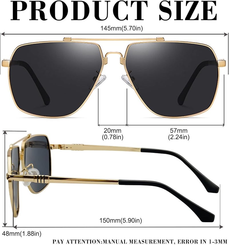 KANASTAL Polarized Sunglasses Metal Frame Aviation UV400 Fashion Shades - Image 5