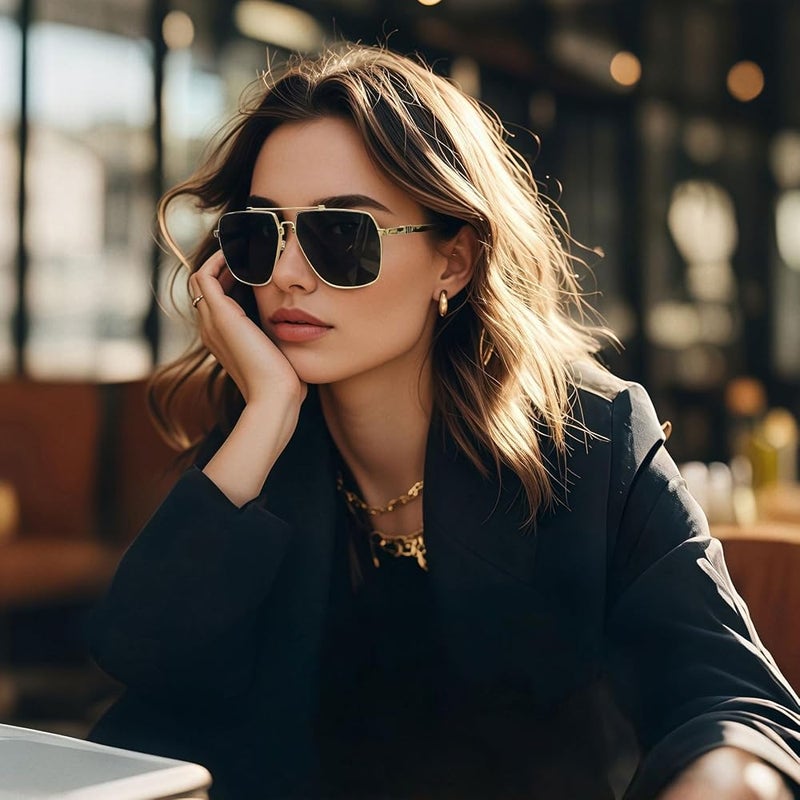 KANASTAL Polarized Sunglasses Metal Frame Aviation UV400 Fashion Shades - Image 2