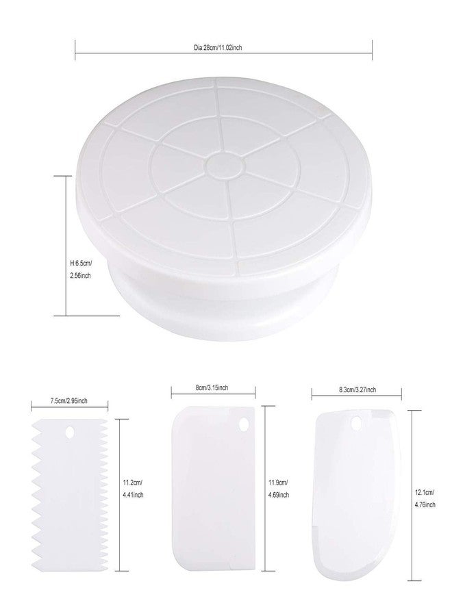 Hpk Cake Decorating Supplies with 11 inch Cake Turntable 12.7''Angled Icing Spatula Cake Leveler Can Pen Revolving Cake Stand - Image 2