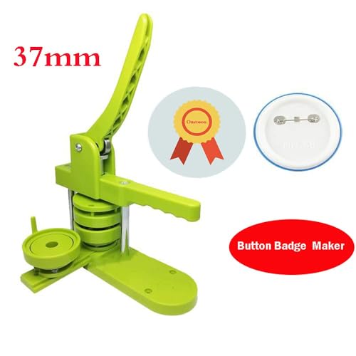 Onetuon Button Badge Maker Machine kit 37mm (1-1/2 inch) DIY Pin Button Maker Press Machine Badge Punch Press with Free 100pcs Button Parts&Pictures&Circle Cutter (1-1/2INCH (37MM)) - Image 3