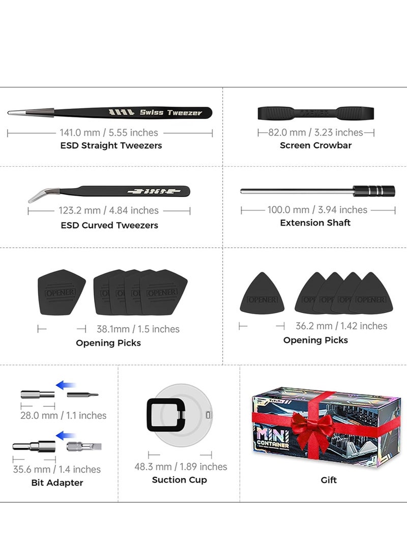 JAKEMY - 180-in-1 Precision Screwdriver Set with 160 Magnetic Bits, Ratchet Handle & Repair Tools – Professional Multi-Bits Repair Kit for Laptop, iPhone, MacBook, Xbox, PS5, Watch, Glasses, DIY & Electronics Maintenance - Image 1