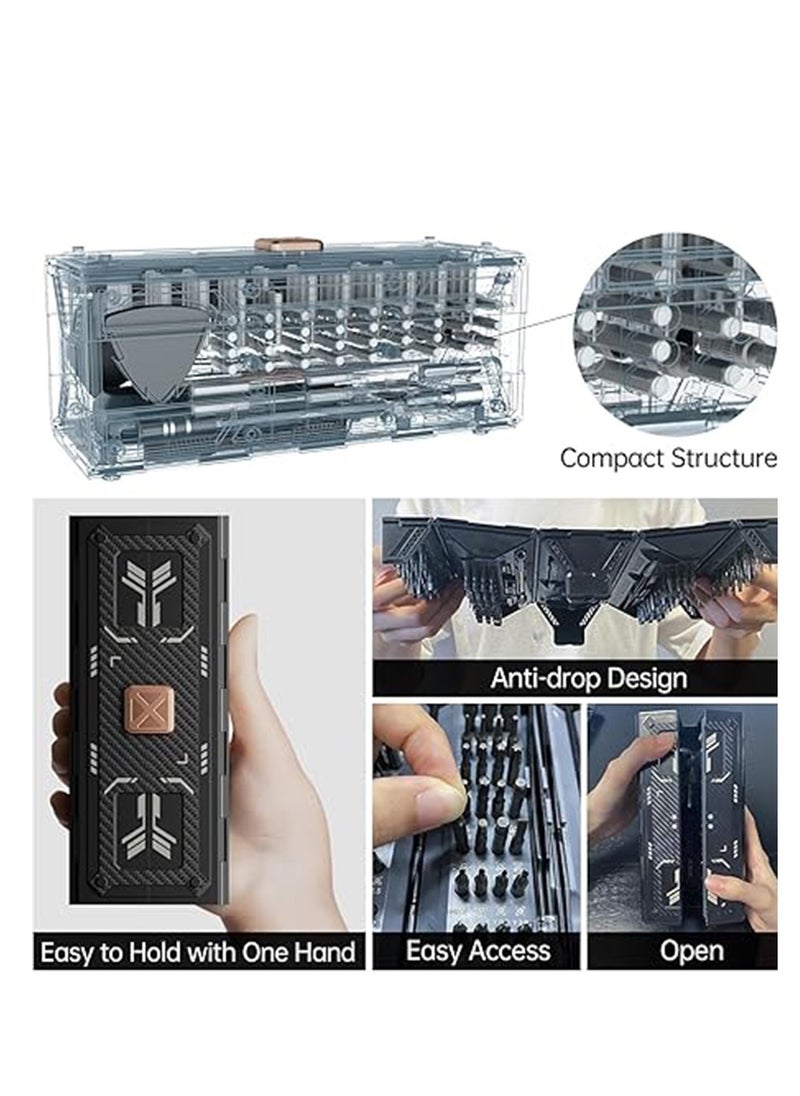 JAKEMY - 180-in-1 Precision Screwdriver Set with 160 Magnetic Bits, Ratchet Handle & Repair Tools – Professional Multi-Bits Repair Kit for Laptop, iPhone, MacBook, Xbox, PS5, Watch, Glasses, DIY & Electronics Maintenance - Image 1