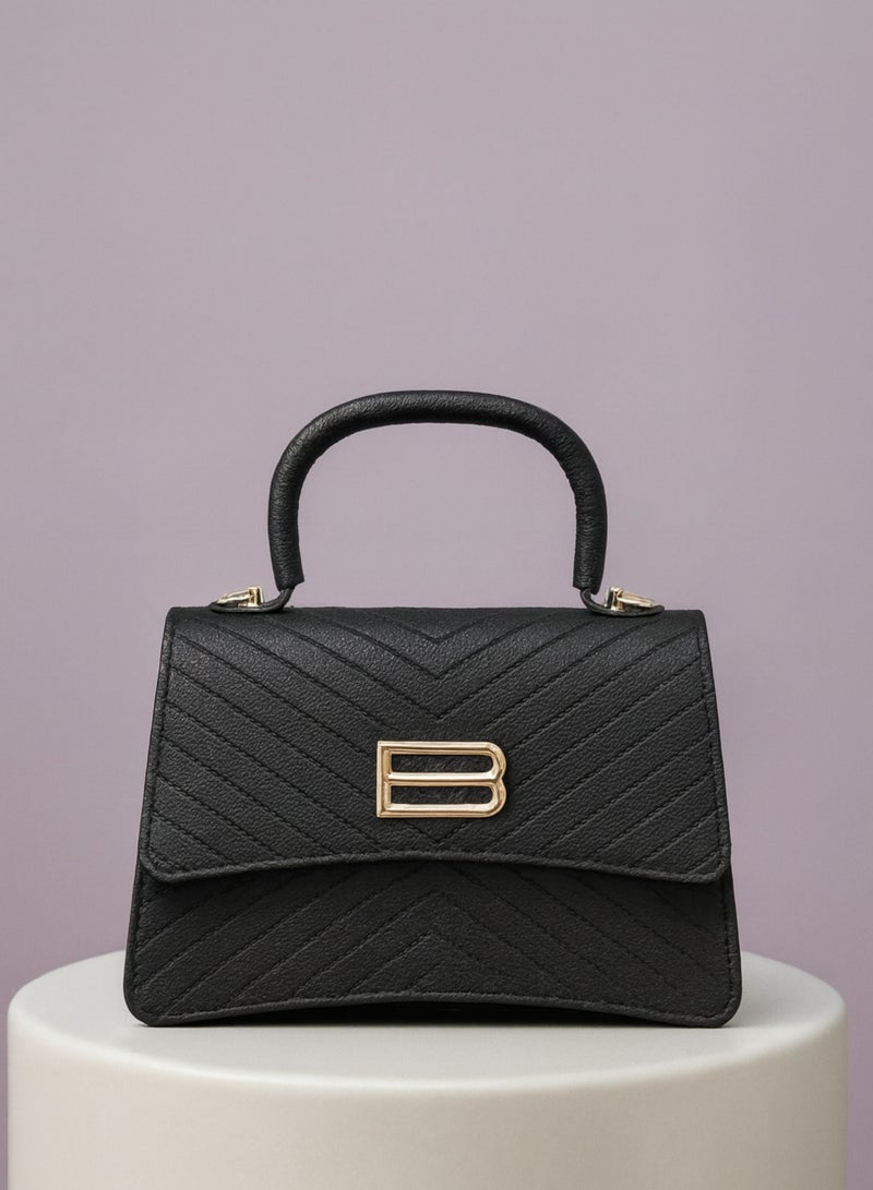 فيبتور حقيبة يد نسائية أنيقة من جلد البولي يوريثان بمقبض علوي وسحاب للإغلاق، حقيبة كتف خفيفة الوزن ومتينة - Image 1