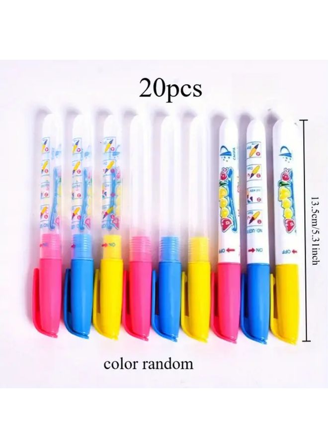 20Pcs Reusable Water Injection Pen Ergonomic Easy Fill Multi Color Craft Drawing Tool - Image 2