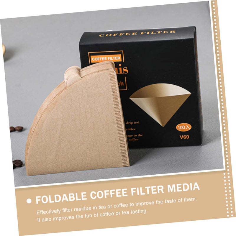 PRETYZOOM 300pcs Cone Coffee Filters Unbleached Natural Paper for Easy Brewing for Home Office Coffee Makers - Image 5