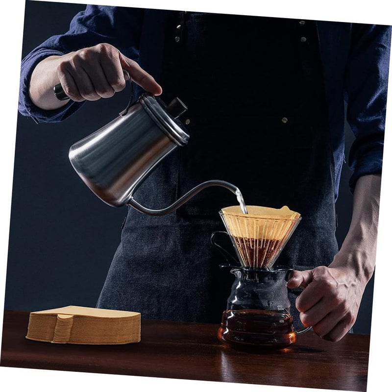 PRETYZOOM 300pcs Cone Coffee Filters Unbleached Natural Paper for Easy Brewing for Home Office Coffee Makers - Image 3