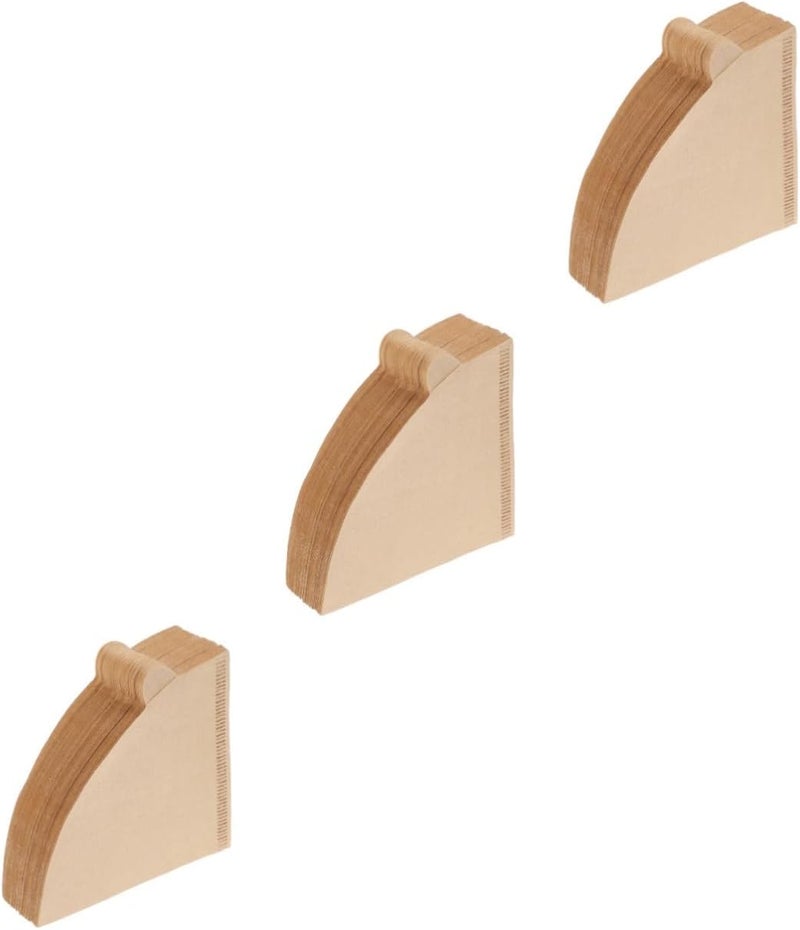 PRETYZOOM 300pcs Cone Coffee Filters Unbleached Natural Paper for Easy Brewing for Home Office Coffee Makers - Image 1