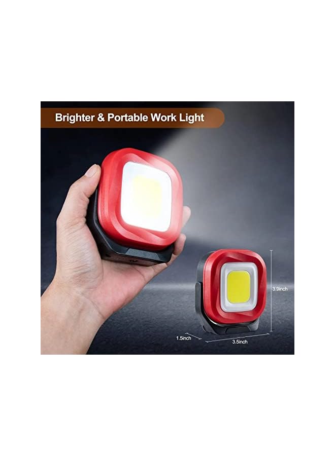 S-TOP LED Work Light, 42 LEDs 1000 LM Rechargeable Work Lights Portable Magnetic Flashlight Inspection Light for Outdoor Camping Hiking Emergency,Car Repairing and Waterproof Job Site Lighting-2400mAh ,1PCS - Image 4
