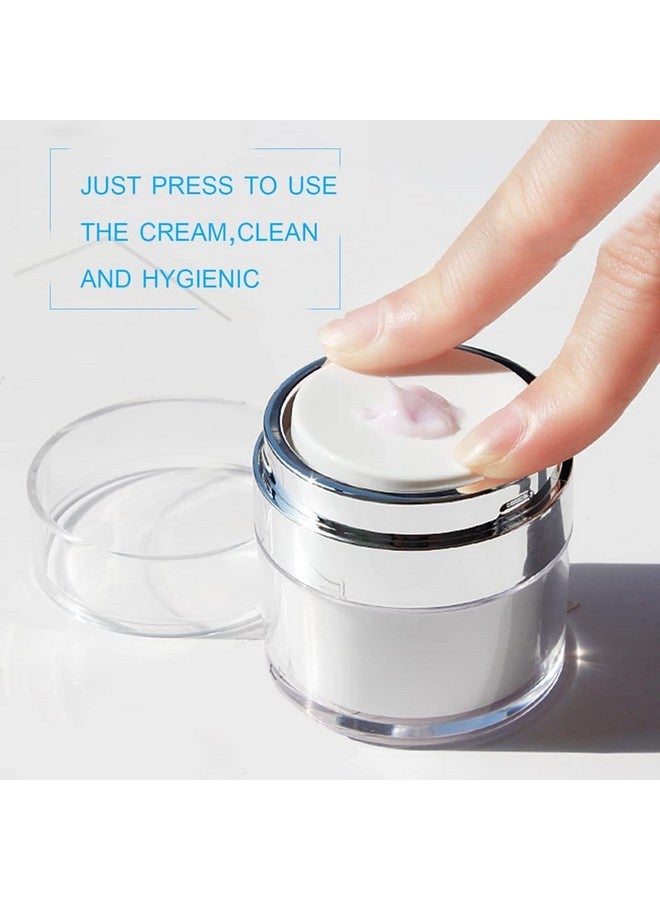 RRJ Airless Pump Jars, Acrylic Makeup Cosmetic Jar Containers with Press Pump, Leak Proof Plastic Container Jar, for Travel Storage Beauty Products Creams, Gels & Lotions and Other (30ml Jars) - Image 3