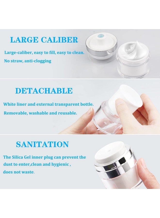 RRJ Airless Pump Jars, Acrylic Makeup Cosmetic Jar Containers with Press Pump, Leak Proof Plastic Container Jar, for Travel Storage Beauty Products Creams, Gels & Lotions and Other (30ml Jars) - Image 5