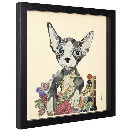 Empire Art Direct Sphynx Dimensional Collage Handmade by Alex Zeng Framed Graphic Cat Wall Art Ready to Hang, 17 in. x 17 in. x 1.4 - Image 2