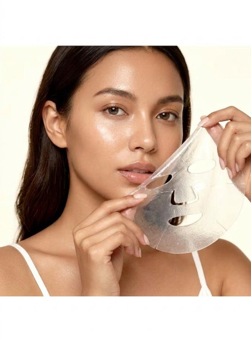 Pure Oasis 4 Pcs Bio Collagen Face Mask, Hydrogel Facial Mask for Face,Collagen Sheet Mask, Hydrating Overnight Face Mask,  Pore Minimizing & Firming, Bio Collagen Mask, 34g x4